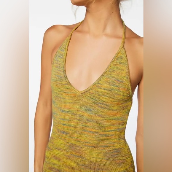 Knit Halter Mini Bodycon Dress - Picture 3 of 9